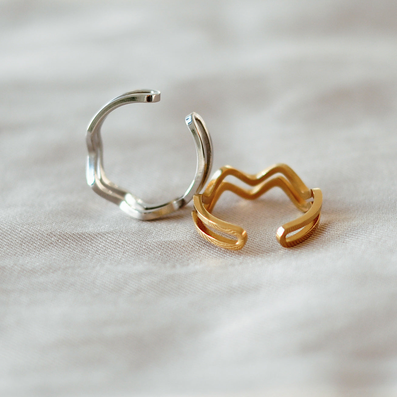 anéis bonitos, diferentes, originais, my golden girl, aço inoxidável