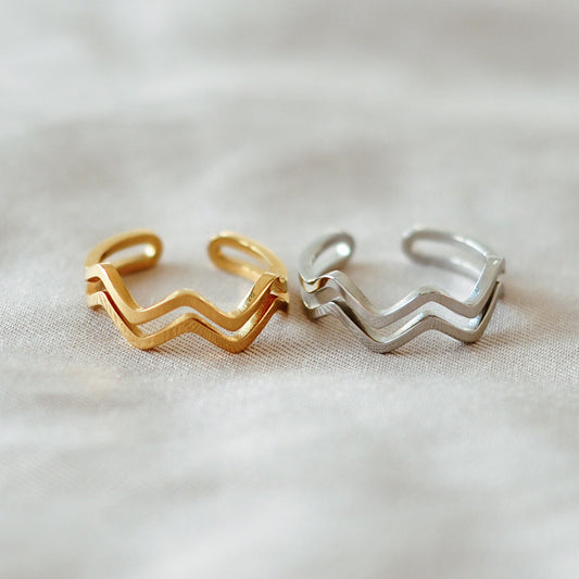 anéis bonitos, diferentes, originais, my golden girl, aço inoxidável