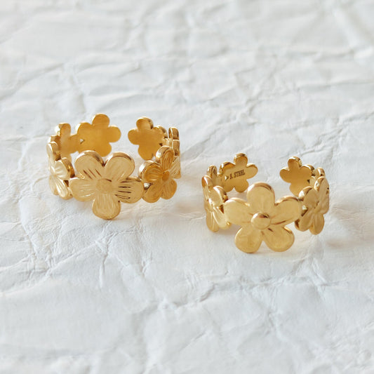 anel dourado e prateado aço inox my golden girl joalheria bijuteria