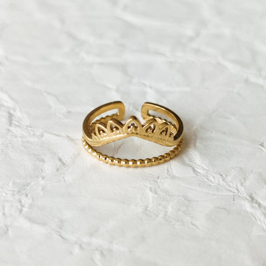 anel dourado aço inox my golden girl joalheria bijuteria