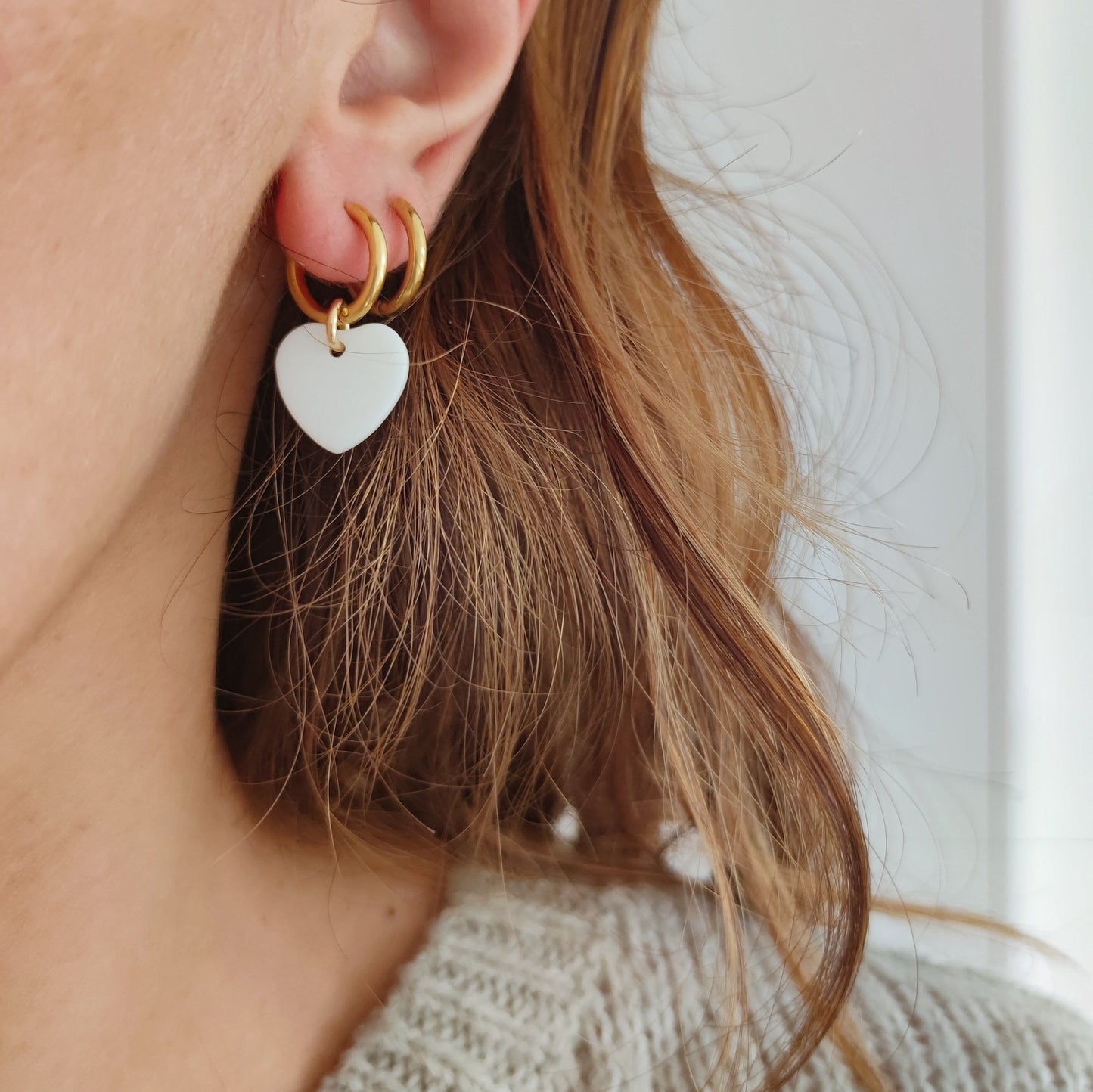 brincos dourados aço inox my golden girl joalheria bijuteria