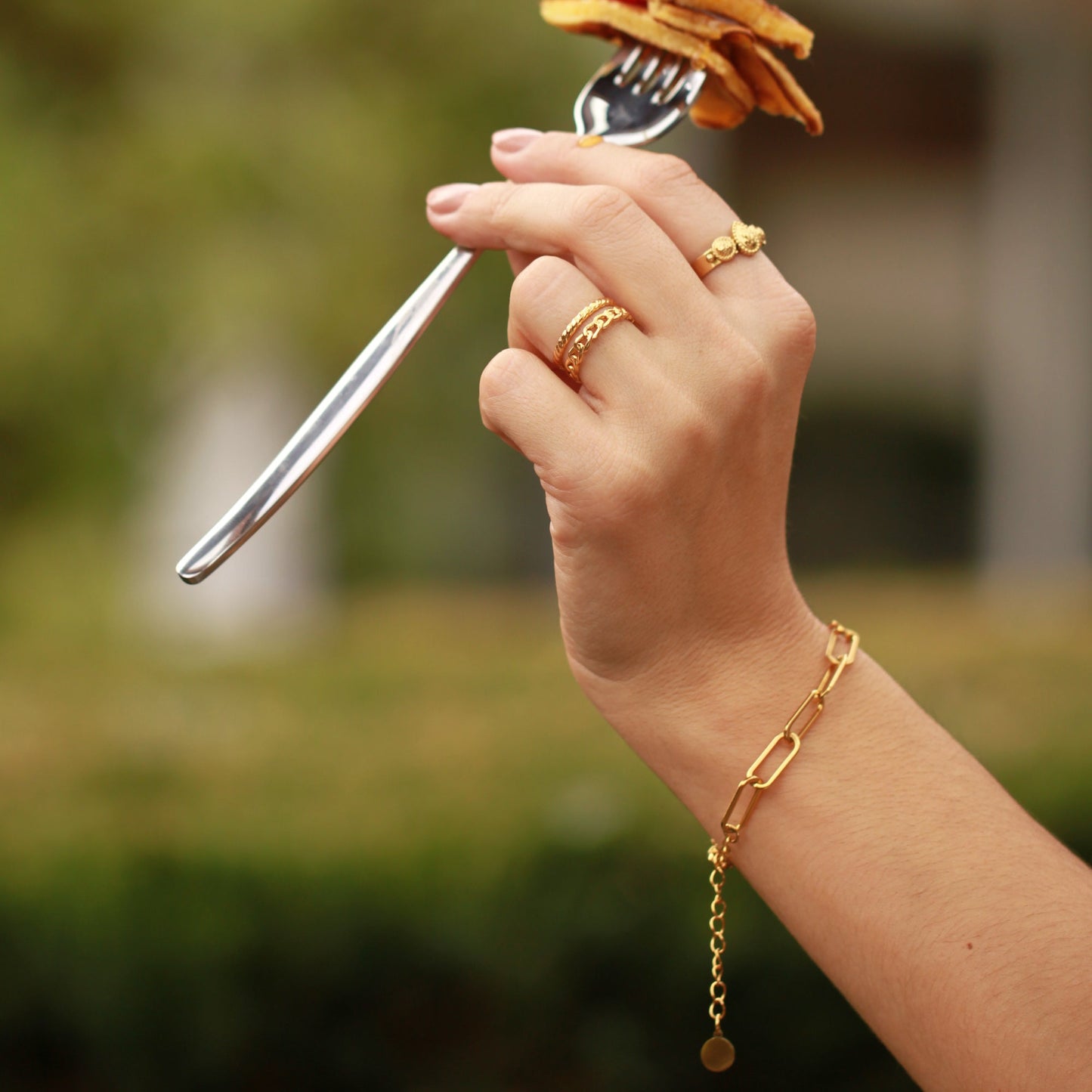 anéis bonitos, diferentes, originais, my golden girl, aço inoxidável